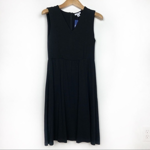 Ava Gray Black Sleeveless V-neck Midi‎ Dress Size Large